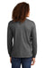 American Apparel 1304 Mens Long Sleeve Crewneck T-Shirt Heather Charcoal Grey Model Back