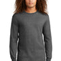American Apparel Mens Long Sleeve Crewneck T-Shirt - Heather Charcoal Grey