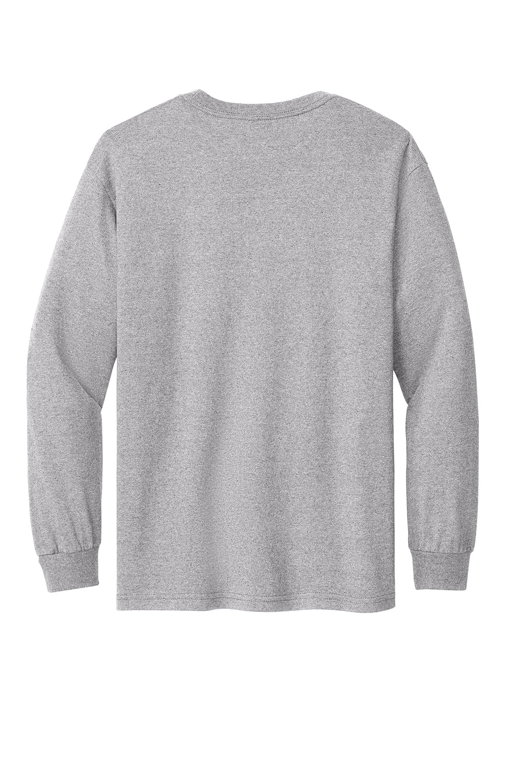 American Apparel AL1304/1304 Mens Long Sleeve Crewneck T-Shirt Heather Grey Model Flat Back