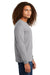 American Apparel AL1304/1304 Mens Long Sleeve Crewneck T-Shirt Heather Grey Model Side