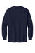 American Apparel 1304 Mens Long Sleeve Crewneck T-Shirt Navy Blue Model Flat Back
