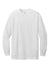 American Apparel AL1304/1304 Mens Long Sleeve Crewneck T-Shirt White Model Flat Front