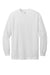 American Apparel 1304 Mens Long Sleeve Crewneck T-Shirt White Model Flat Front