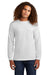American Apparel 1304 Mens Long Sleeve Crewneck T-Shirt White Model Front