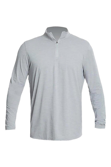 Anetik MVQTRL9 Mens Low Pro 1/4 Zip Sweatshirt Heather Alloy Grey Flat Front