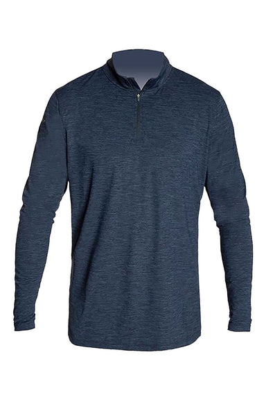 Anetik MVQTRL9 Mens Low Pro 1/4 Zip Sweatshirt Heather Midnight Blue Flat Front