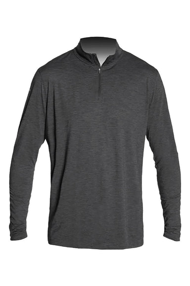 Anetik MVQTRL9 Mens Low Pro 1/4 Zip Sweatshirt Heather Charcoal Grey Flat Front