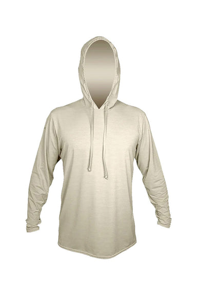 Anetik MVLPRH8 Mens Low Pro Tech Long Sleeve Hooded T-Shirt Hoodie Heather Stone Flat Front