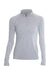 Anetik WSFLTL0 Womens Flight Tech 1/4 Zip Sweatshirt Heather Alloy Grey Flat Front