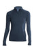 Anetik WSFLTL0 Womens Flight Tech 1/4 Zip Sweatshirt Heather Midnight Blue Flat Front