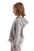 TriDri TD85B Youth Maria Hooded Sweatshirt Hoodie Heather Grey Model Side