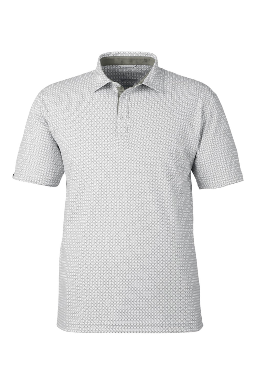 Swannies Golf SW2200 Mens Tanner Printed Short Sleeve Polo Shirt Olive Green Flat Front