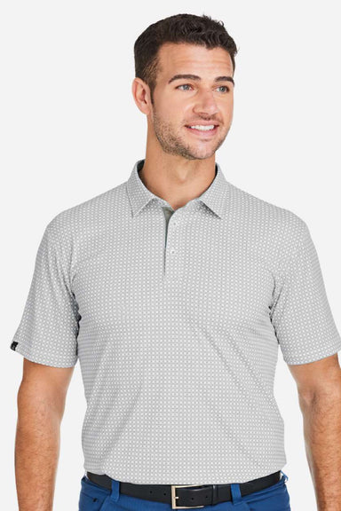 Swannies Golf SW2200 Mens Tanner Printed Short Sleeve Polo Shirt Olive Green Model Front
