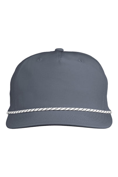 Swannies Golf Hats SWB100 Mens Brewer Snapback Hat Graphite Grey Flat Front