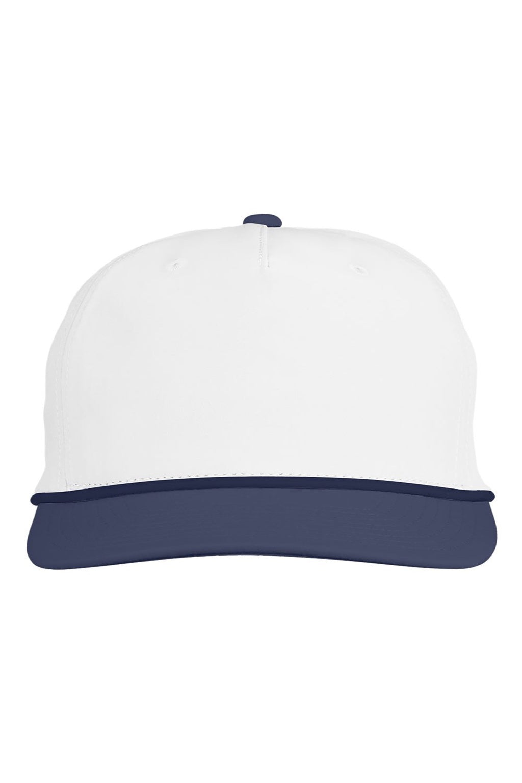 Swannies Golf Hats SWB100 Mens Brewer Snapback Hat White/Navy Blue Flat Front