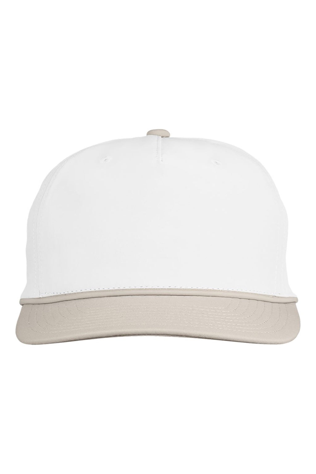 Swannies Golf Hats SWB100 Mens Brewer Snapback Hat White/Tan Flat Front