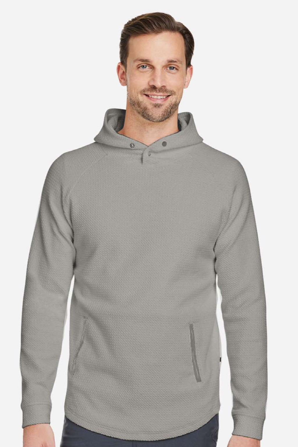 Swannies Golf SWC100 Mens Camden Hooded Sweatshirt Hoodie w/ Pockets Olive Green Model Front