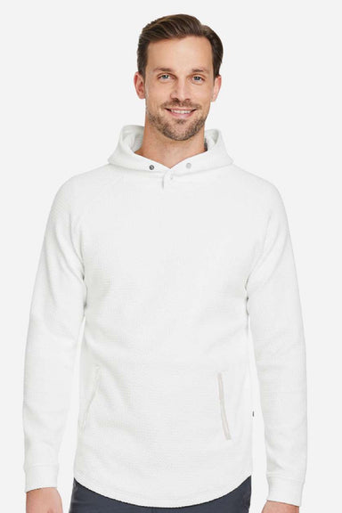 Swannies Golf SWC100 Mens Camden Hooded Sweatshirt Hoodie w/ Pockets Vintage White Model Front