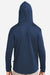 Swannies Golf SWI600 Mens Ivy Hooded Sweatshirt Hoodie w/ Pouch Pocket Navy Blue Model Back