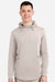 Swannies Golf SWI600 Mens Ivy Hooded Sweatshirt Hoodie w/ Pouch Pocket Tan Model Front