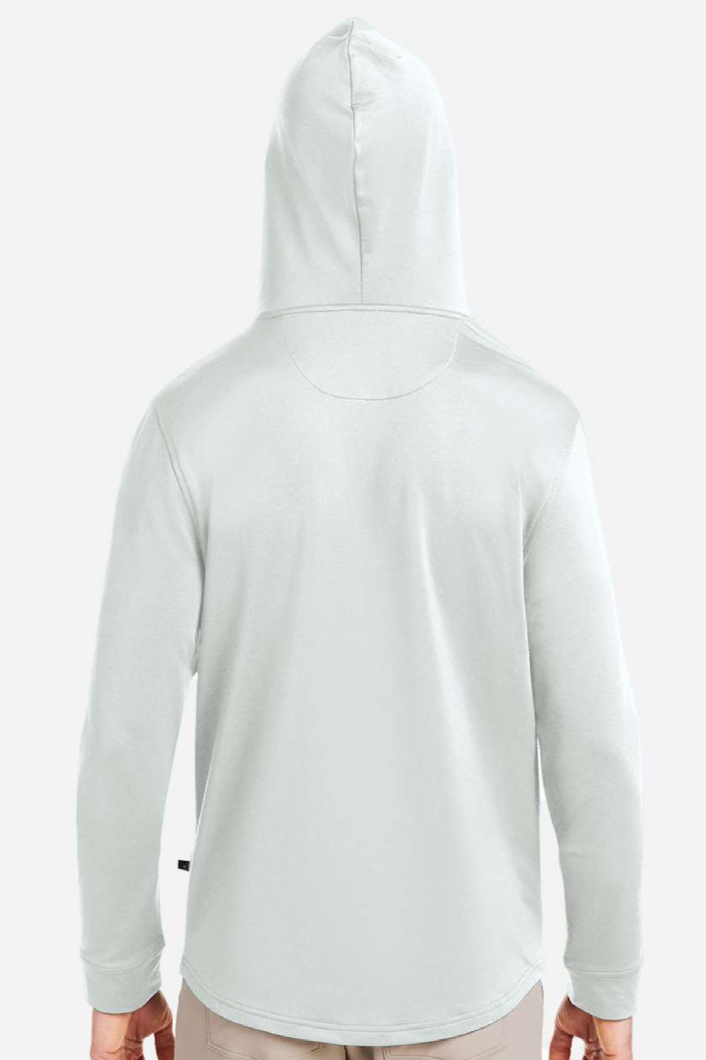 Swannies Golf SWI600 Mens Ivy Hooded Sweatshirt Hoodie w/ Pouch Pocket Glacier Model Back