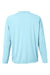 Huk H12L009 Mens LoPro Pursuit Long Sleeve Crewneck T-Shirt Island Paradise Blue Flat Back