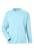 Huk H12L009 Mens LoPro Pursuit Long Sleeve Crewneck T-Shirt Island Paradise Blue Flat Front