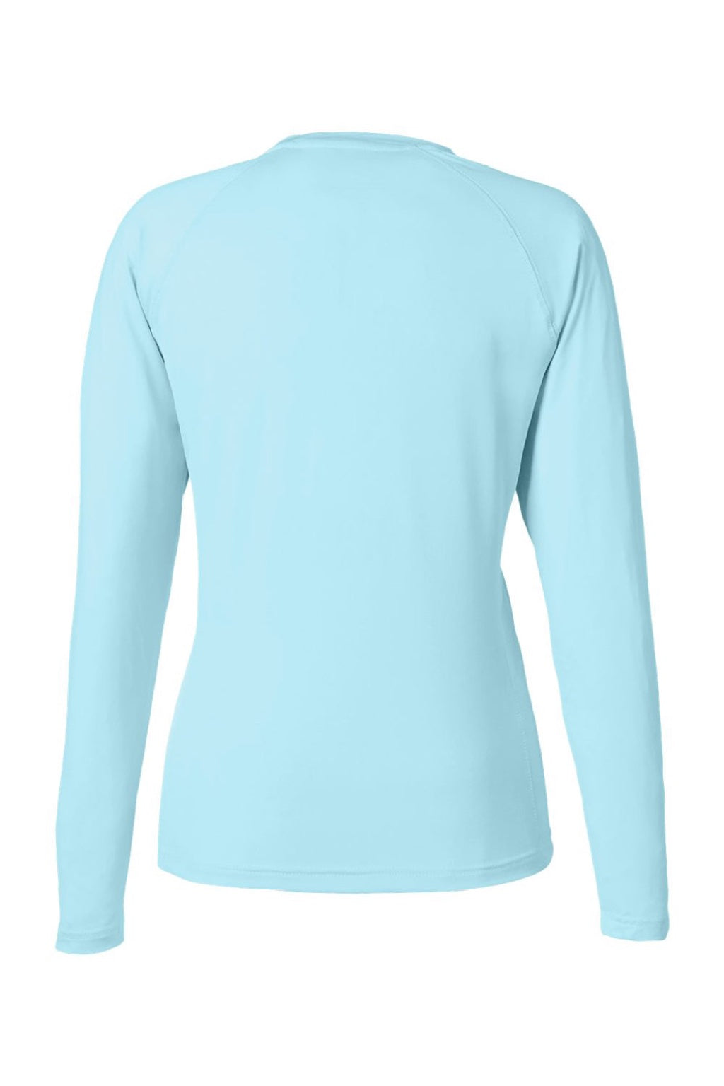 Huk H612L04 Womens LoPro Pursuit Long Sleeve Crewneck T-Shirt Island Paradise Blue Flat Back