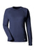 Huk H612L04 Womens LoPro Pursuit Long Sleeve Crewneck T-Shirt Naval Academy Blue Flat Front