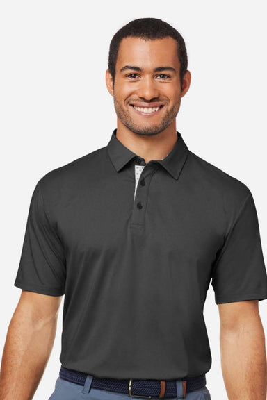 Swannies Golf SW2001 Mens James H Short Sleeve Polo Shirt Heather Black Model Front