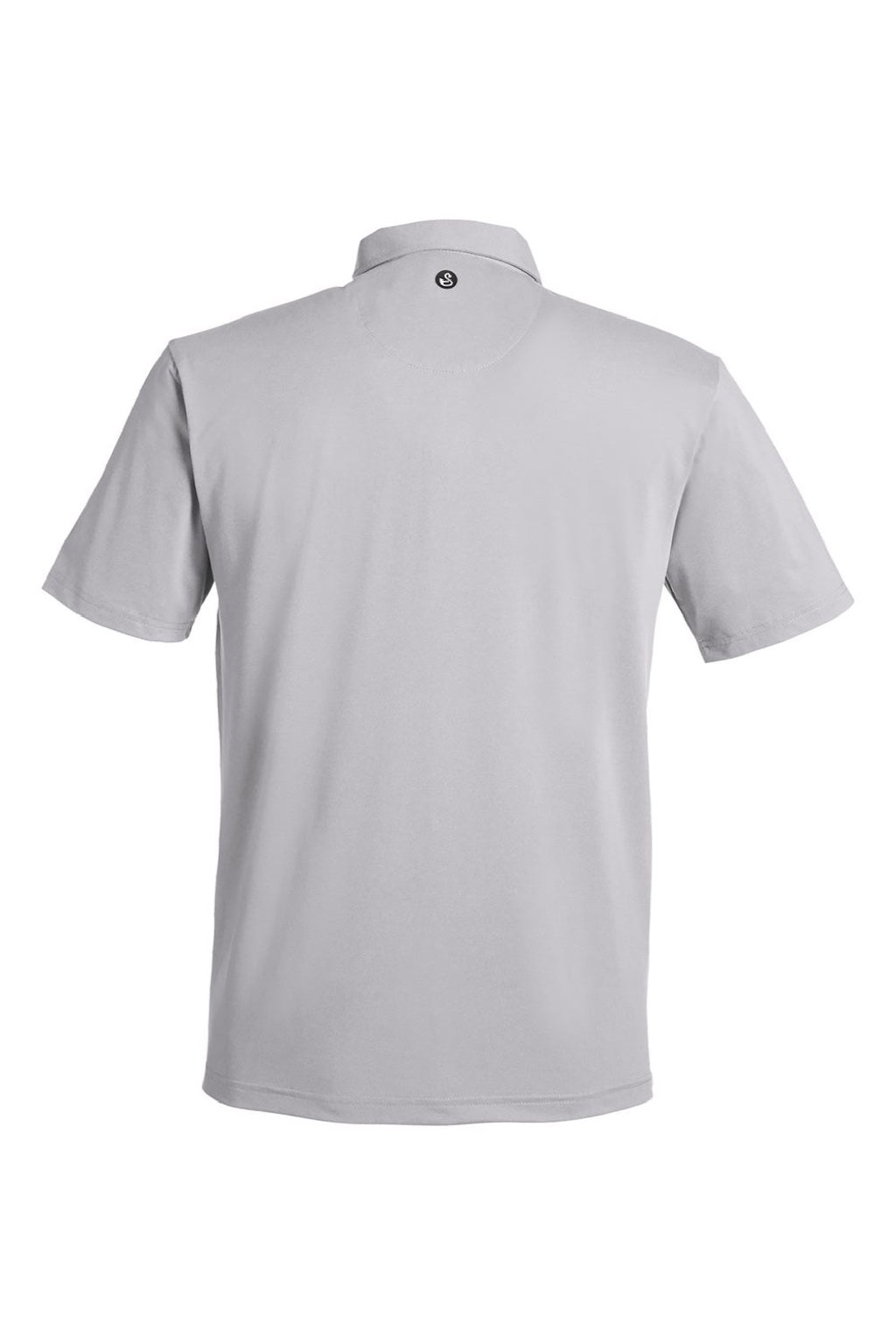 Swannies Golf SW2001 Mens James H Short Sleeve Polo Shirt Heather Grey Flat Back
