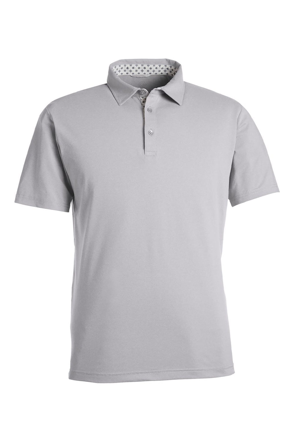 Swannies Golf SW2001 Mens James H Short Sleeve Polo Shirt Heather Grey Flat Front