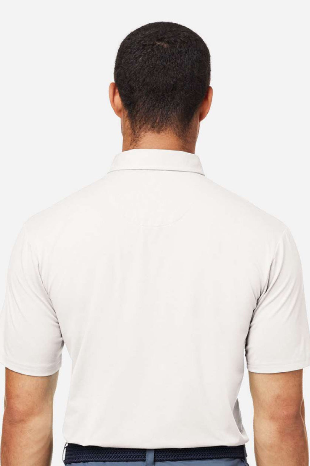 Swannies Golf SW2001 Mens James H Short Sleeve Polo Shirt Heather White Model Back
