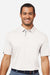 Swannies Golf SW2001 Mens James H Short Sleeve Polo Shirt Heather White Model Front