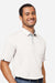Swannies Golf SW2001 Mens James H Short Sleeve Polo Shirt Heather White Model Side