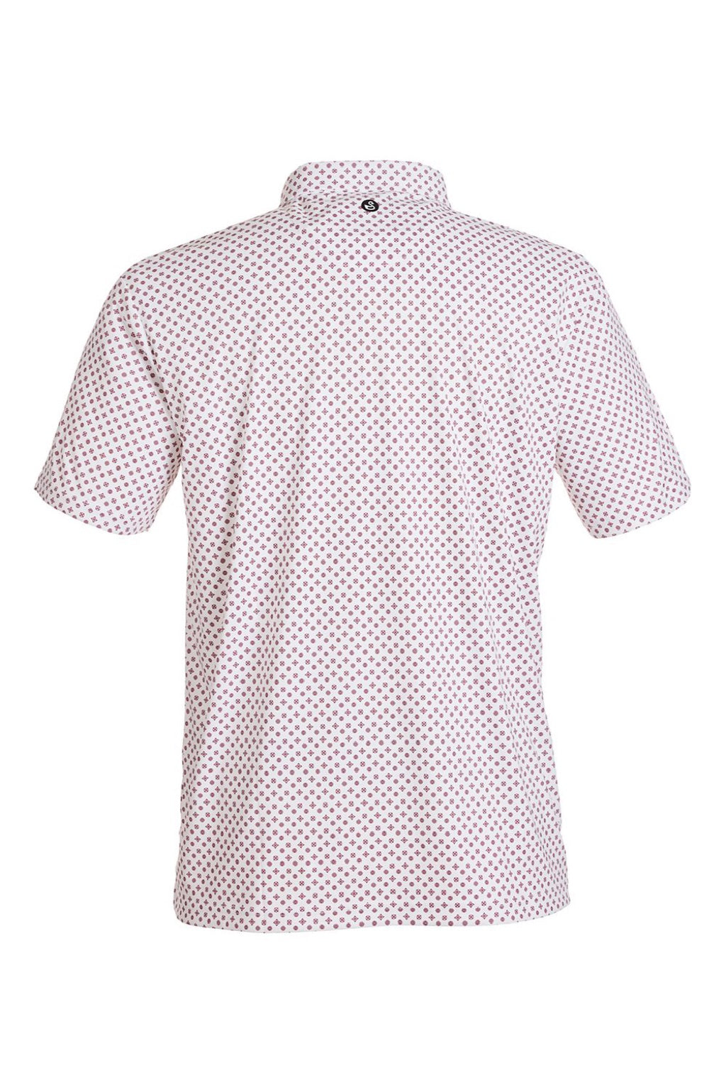 Swannies Golf SW5400 Mens Hazelwood Short Sleeve Polo Shirt Maroon Flat Back