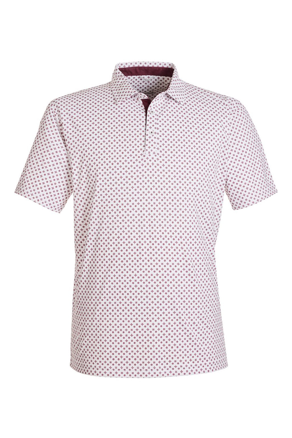 Swannies Golf SW5400 Mens Hazelwood Short Sleeve Polo Shirt Maroon Flat Front