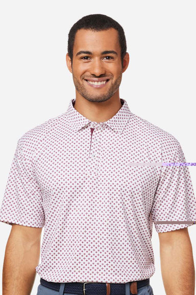 Swannies Golf SW5400 Mens Hazelwood Short Sleeve Polo Shirt Maroon Model Front