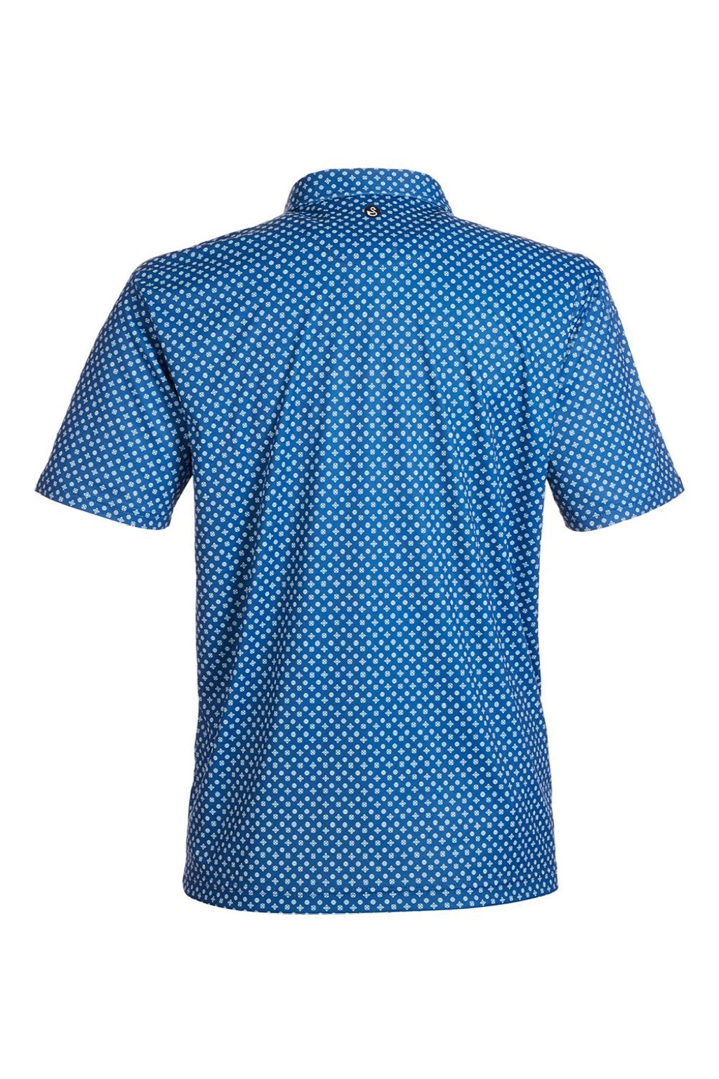 Swannies Golf SW5400 Mens Hazelwood Short Sleeve Polo Shirt Navy Blue Flat Back
