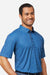 Swannies Golf SW5400 Mens Hazelwood Short Sleeve Polo Shirt Navy Blue Model Side