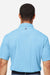 Swannies Golf SW5400 Mens Hazelwood Short Sleeve Polo Shirt Sky Blue/Navy Blue Model Back