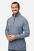 Swannies Golf SWC500 Mens Colt 1/4 Zip Sweatshirt Graphite Grey Model Side