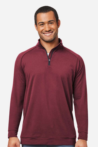 Swannies Golf SWC500 Mens Colt 1/4 Zip Sweatshirt Maroon Model Front