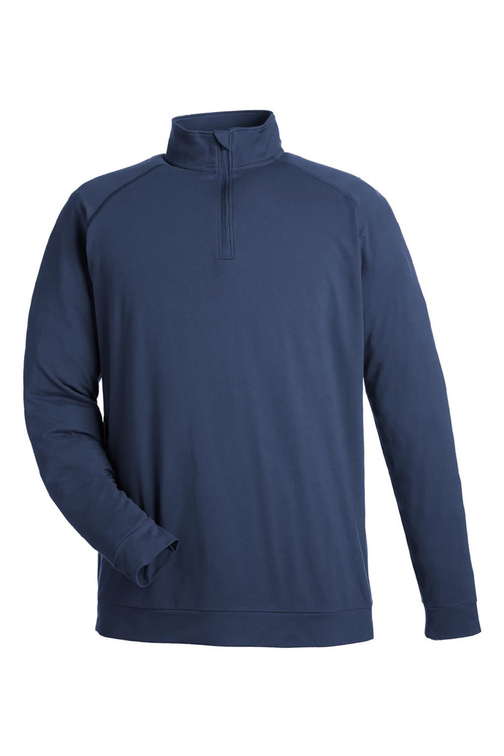 Swannies Golf SWC500 Mens Colt 1/4 Zip Sweatshirt Navy Blue Flat Front
