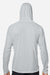 Huk H12L010 Mens LoPro Pursuit Long Sleeve Hooded T-Shirt Hoodie Harbor Mist Grey Model Back