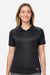 Huk H612L03 Womens LoPro Performance Short Sleeve Polo Shirt Black Model Front