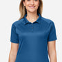Huk Womens LoPro Performance Moisture Wicking Short Sleeve Polo Shirt - Set Sail Blue - NEW