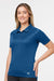 Huk H612L03 Womens LoPro Performance Short Sleeve Polo Shirt Set Sail Blue Model Side