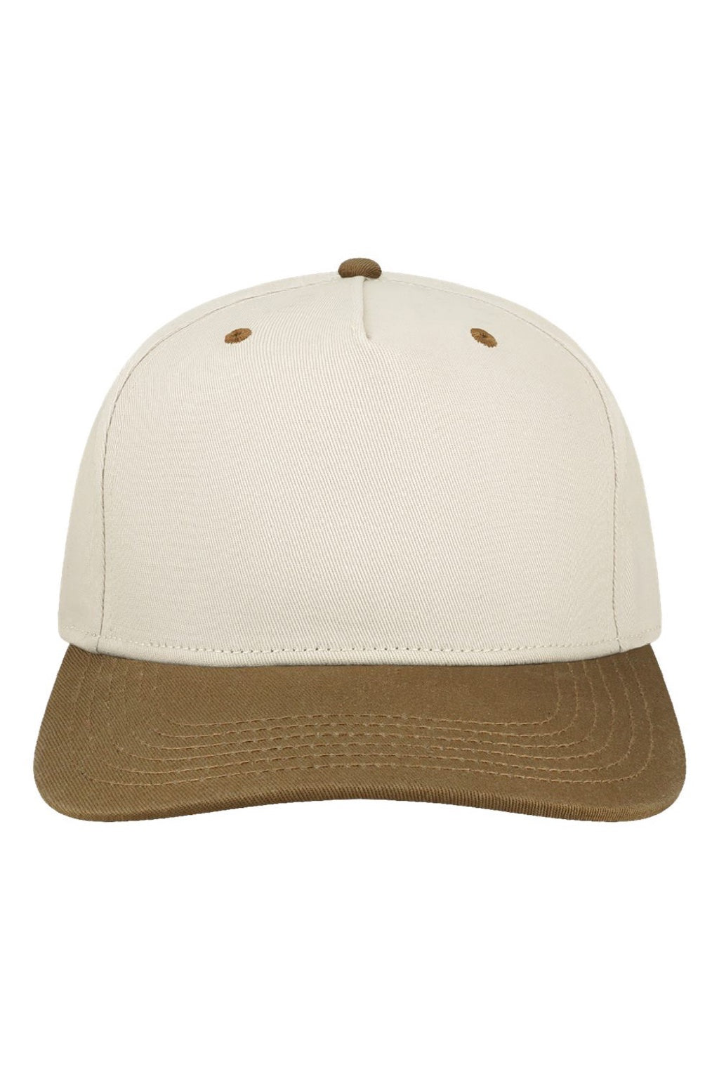 Legacy Hats HTA Mens Heritiage Twill Snapback Hat Stone/Brown Flat Front