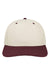 Legacy Hats HTA Mens Heritiage Twill Snapback Hat Stone/Maroon Flat Front